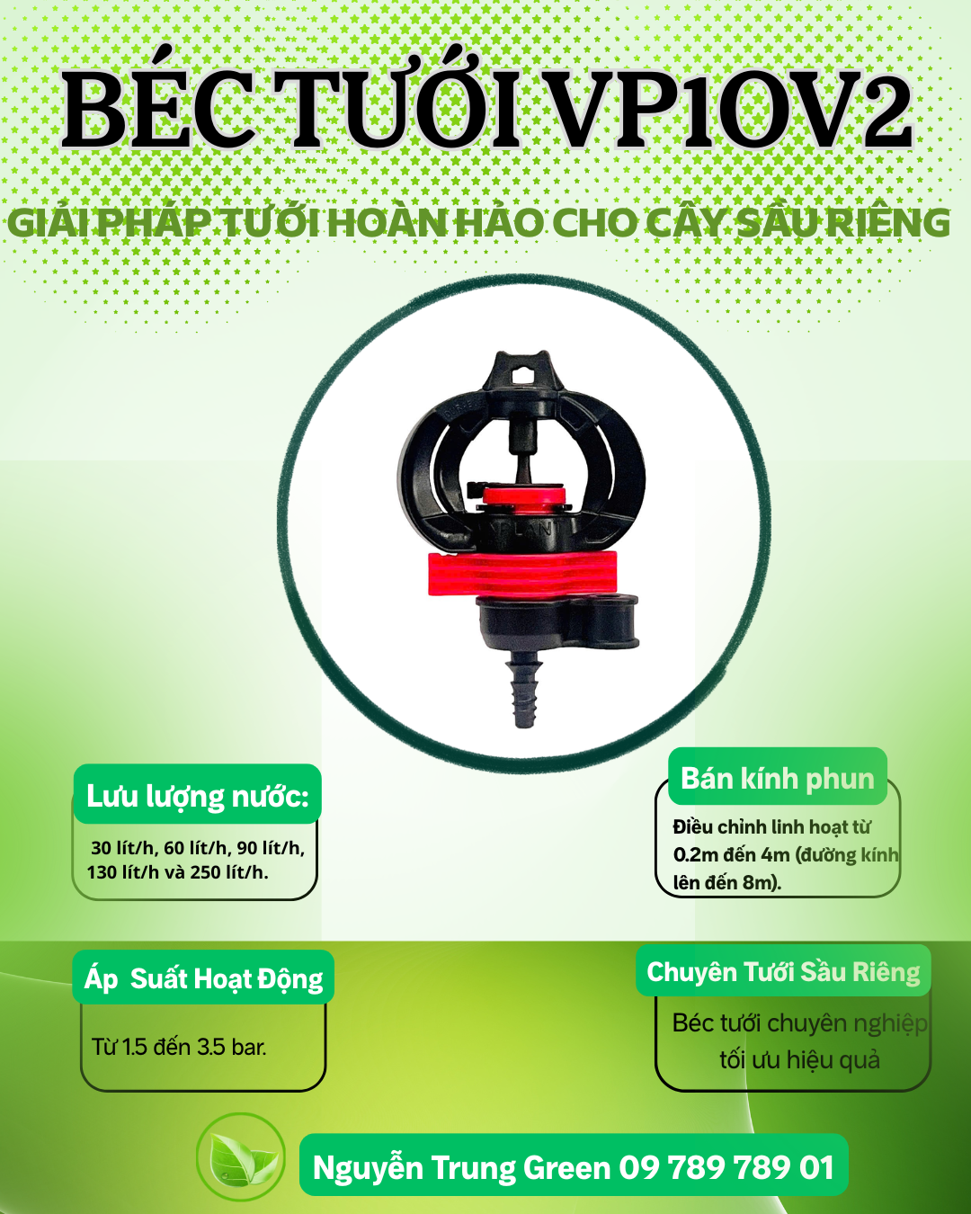 5 Tiêu Chí Chọn Béc Tưới Sầu Riêng Chuẩn Nhất Đừng Để Mất Tiền Oan Vì Mua Sai Béc